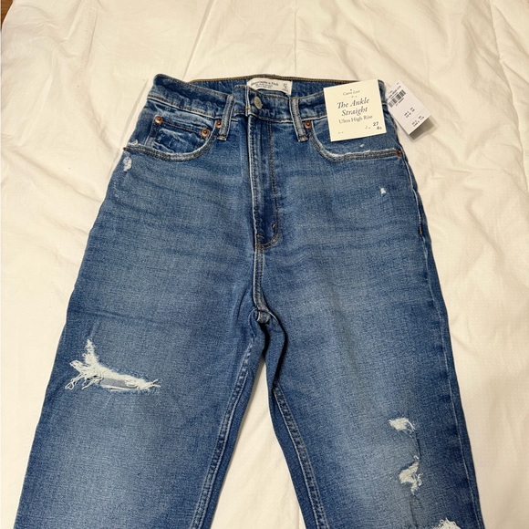 Abercrombie & Fitch Denim - Abercrombie ankle straight ultra high rise curve love jeans